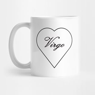 Virgo Zodiac Heart Mug